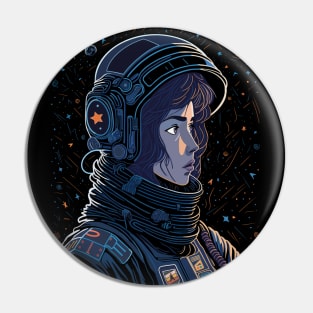 Anime Female Astronaut Pin