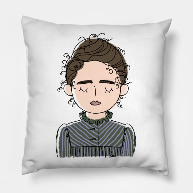 Marie Curie Pillow by Ancsi