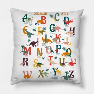 Dinosaurs A to Z- Rainbow Dinos Chart Pillow