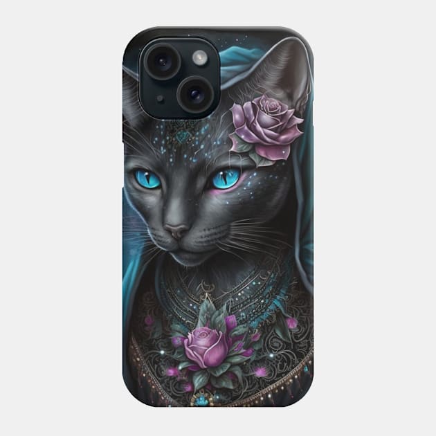 Gothic Beauty Abyssinian Cat Phone Case by Enchanted Reverie