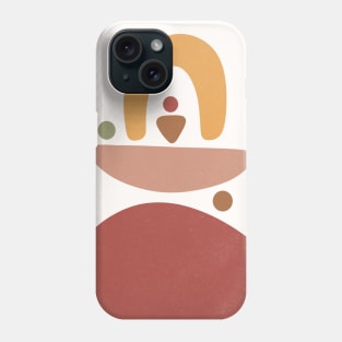 Mid Century Warm Tones Abstract Shapes Phone Case