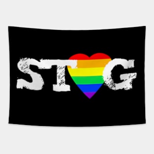 STAG Ally  Heart I love the gay community LGBTQ+ Tapestry