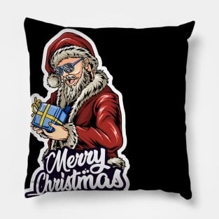 Vintage Santa Claus Retro Design Christmas Beer Funny Gift Idea Pillow