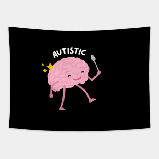 Autistic Brain (Dark) Tapestry