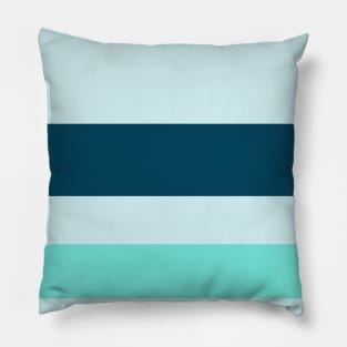 A limited stew of Ice, Tiffany Blue, Blue-Green and Midnight Green (Eagle Green) stripes. Pillow