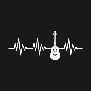 Acoustic Guitar Heartbeat Guitarists Guitar Musician T-Shirt