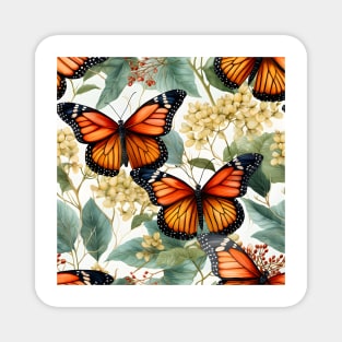 Monarch Butterflies Watercolor 17 Magnet