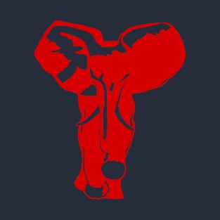 Red Charging Elephant T-Shirt