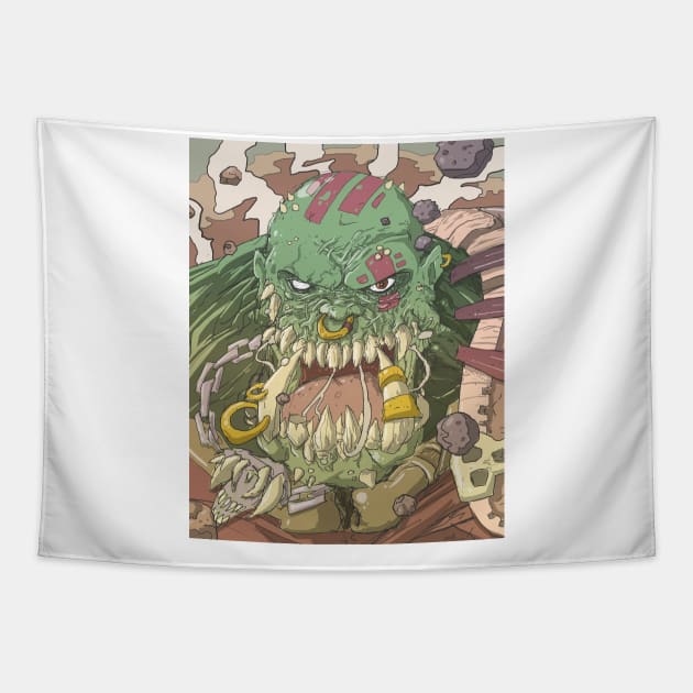 Orc Rage Tapestry by rezon