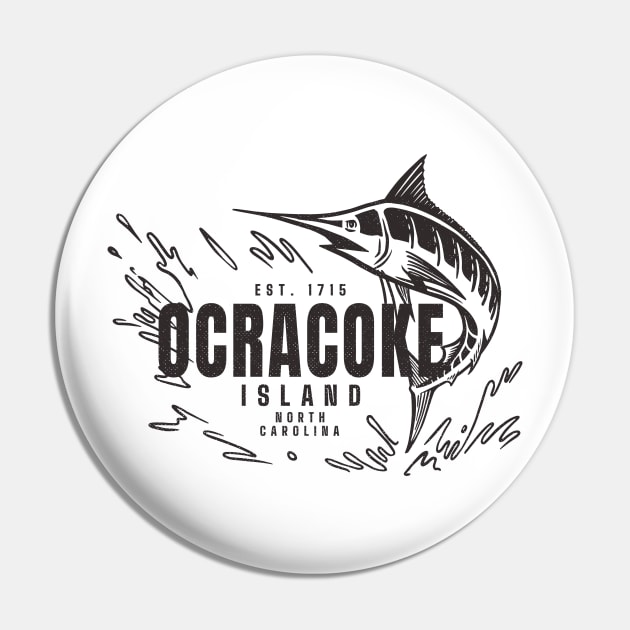 Vintage Marlin Fishing at Ocracoke Island, North Carolina Pin by Contentarama