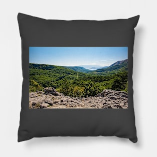 Treskavac Pass Panoramic Viewpoint, Croatia Pillow