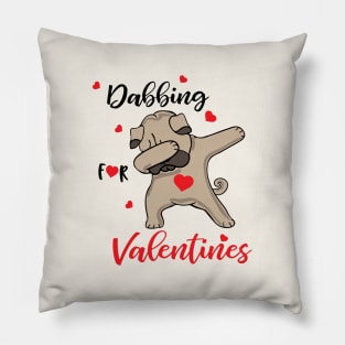 Dabbing For Valentines Pillow