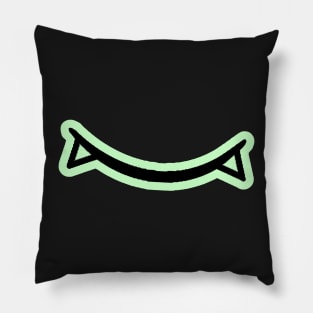 Cute Vamp Smile (mint green) Pillow