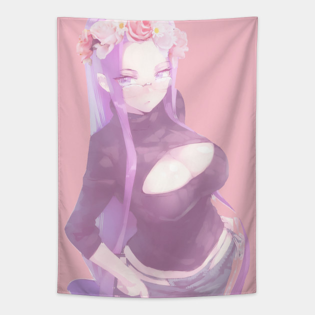 ライダー Rider Fate Stay Night Flowercrown Beauty Fate Stay Night Tapestry Teepublic