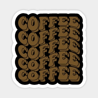 Coffee retro typography design Magnet