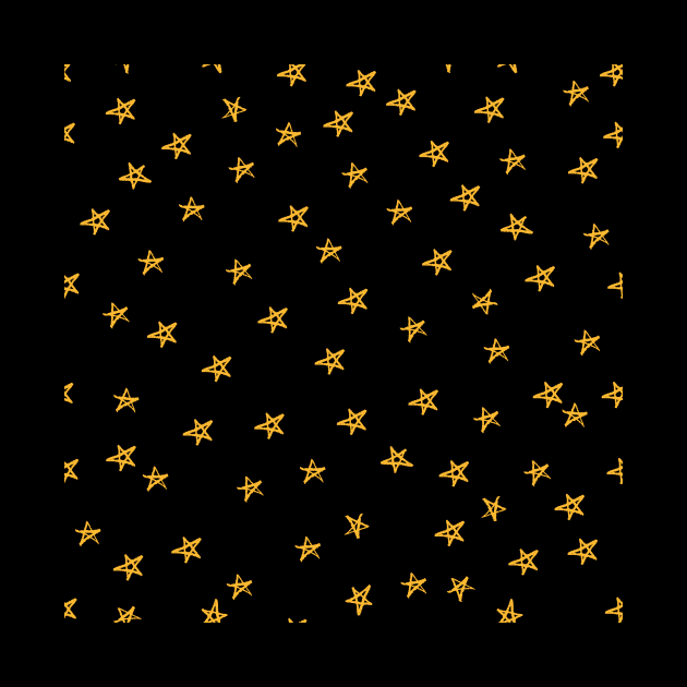 Cute Yellow and Black Star Pattern by socialdilemma