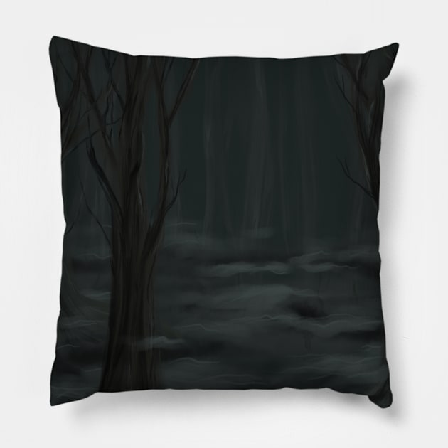 Dark Woods Pillow by Thedustyphoenix