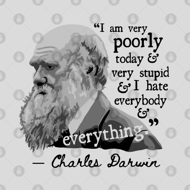 Charles Darwin Portrait and Quote by Slightly Unhinged