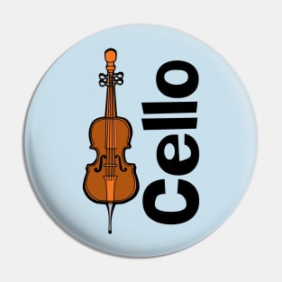 Cello Orchestra Musical Instrument Pin