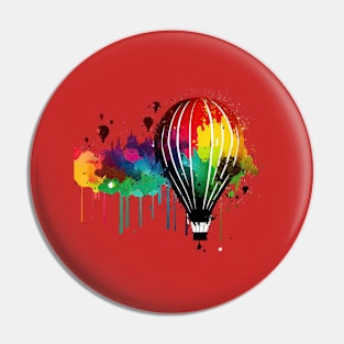 Colorful Balloon Ride Pin