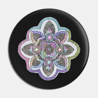 Pastel Swirl Mandala Pin