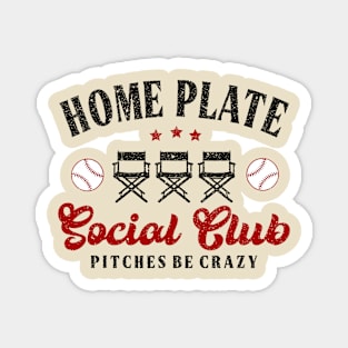 Home Plate Social Club, Midday, Softball Mom, Softball Dad, Softball Game Day, Softball Grandma, Softball Family Magnet