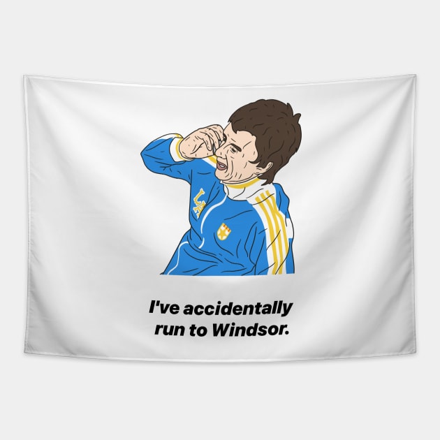 SUPER HANS | RUN TO WINDSOR Tapestry by tommytyrer