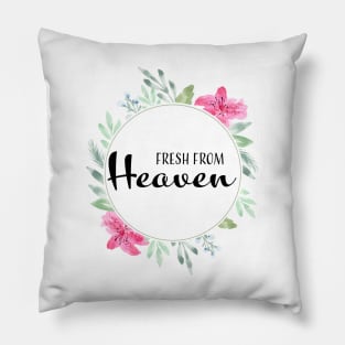 Fresh from Heaven Watercolor wreath Pillow