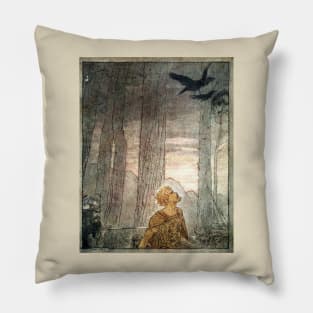 Siegfried's death - Arthur Rackham Pillow