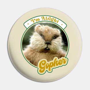 Retro Dancing Gopher Caddyshack Fan Design Pin