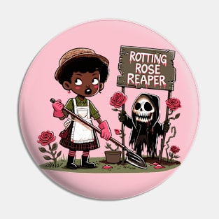 Rotting Rose Reaper - Goth plant lover Pin