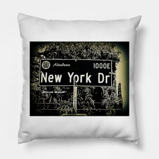 New York Drive, Altadena, CA by Mistah Wilson Pillow