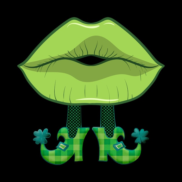 Kiss Lips on Leprechaun Legs Patrick Day by Xeire