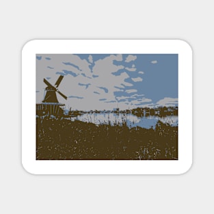 Windmill Photo illustration Magnet