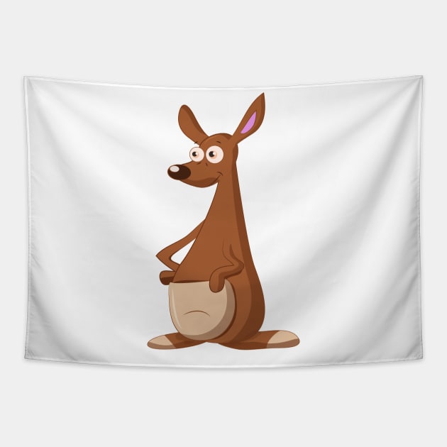 Cartoon Kangaroo Tapestry by nickemporium1