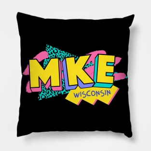 Retro 90s Milwaukee MKE / Rad Memphis Style / 90s Vibes Pillow