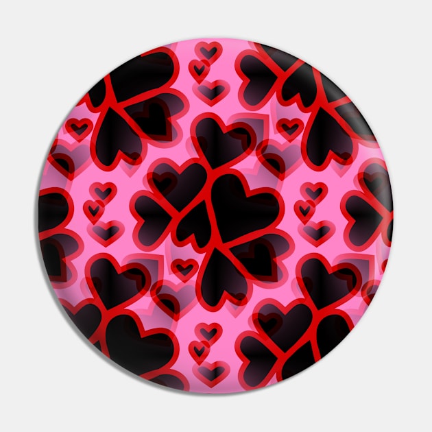 EXPLOSION Of Hearts Happy Valentines Day Pin by SartorisArt1