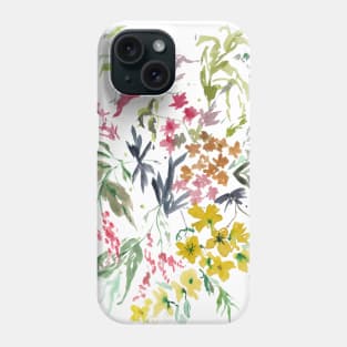 Botanical blooms watercolor Phone Case