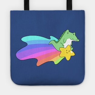 Rainbow Shooting Star Alligator Tote