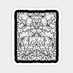 Floral abstract doodle Magnet