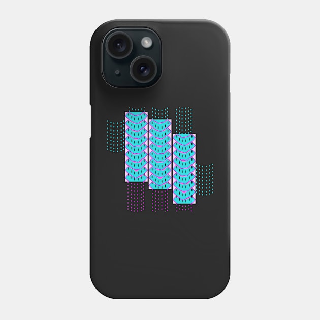 Building Spaceships. An abstract pop art design in modern bright colors for lovers of sci-fi and fun patterns. Phone Case by innerspectrum