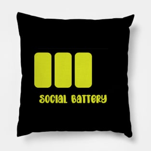 medium social battery Pillow