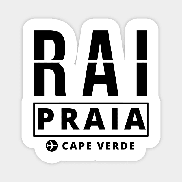 RAI - Praia airport code Magnet by Luso Store