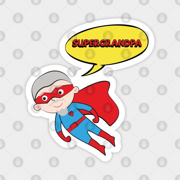 Super grandpa 3 Magnet by grafart