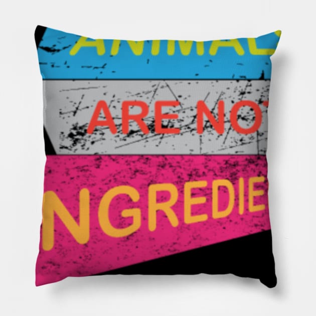 Animals no ingredients Animal Welfare Animals Pillow by avowplausible