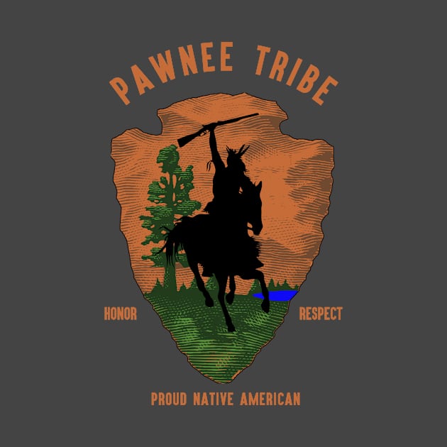 Pawnee  Tribe Native American Honor Respect Vintage Arrow by The Dirty Gringo