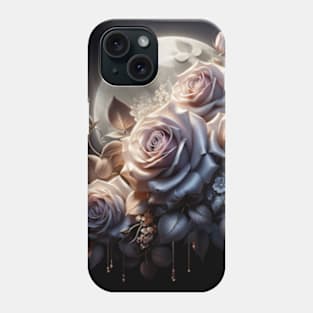 Moonlight casts shadows and highlights the flowers Phone Case