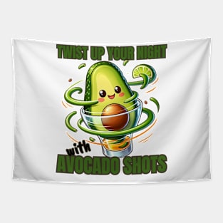 Avocado Fiesta - Twist Up Your Night with Avocado Shots Tee Tapestry