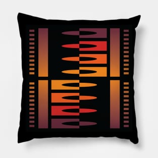 “Dimensional Split (2)” - V.4 Orange/Purple - (Geometric Art) (Dimensions) - Doc Labs Pillow