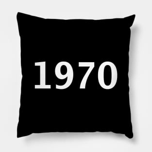 1970 in White Vintage Minimal Design Pillow